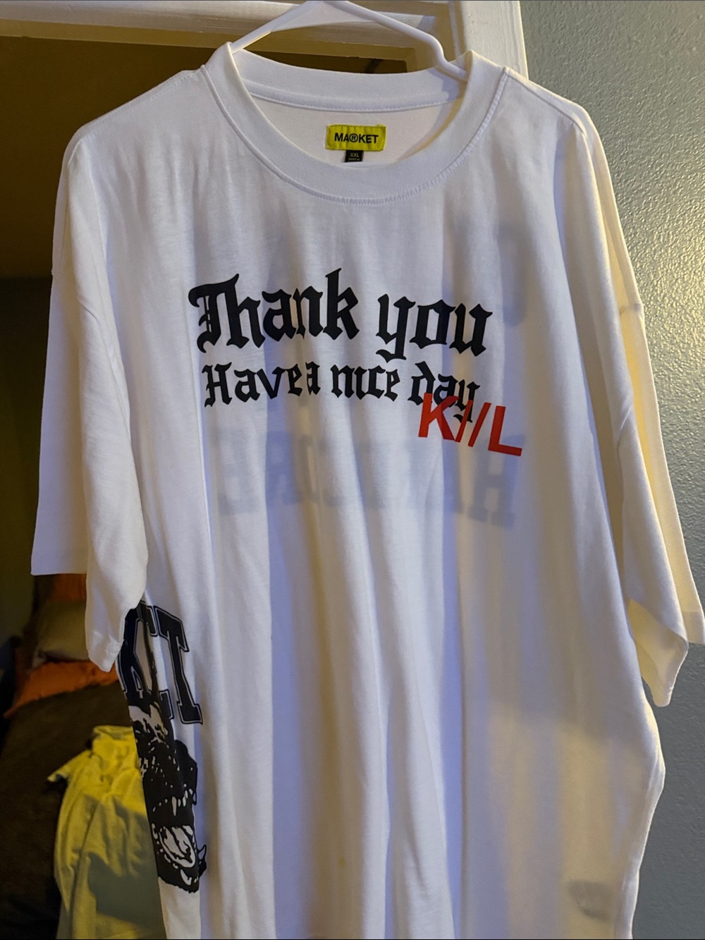 White 'Thank You' Graphic Short-Sleeve Men’s Shirt